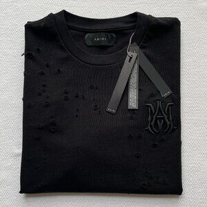 SMALL AMIRI MEN'S BLACK COTTON T-SHIRT